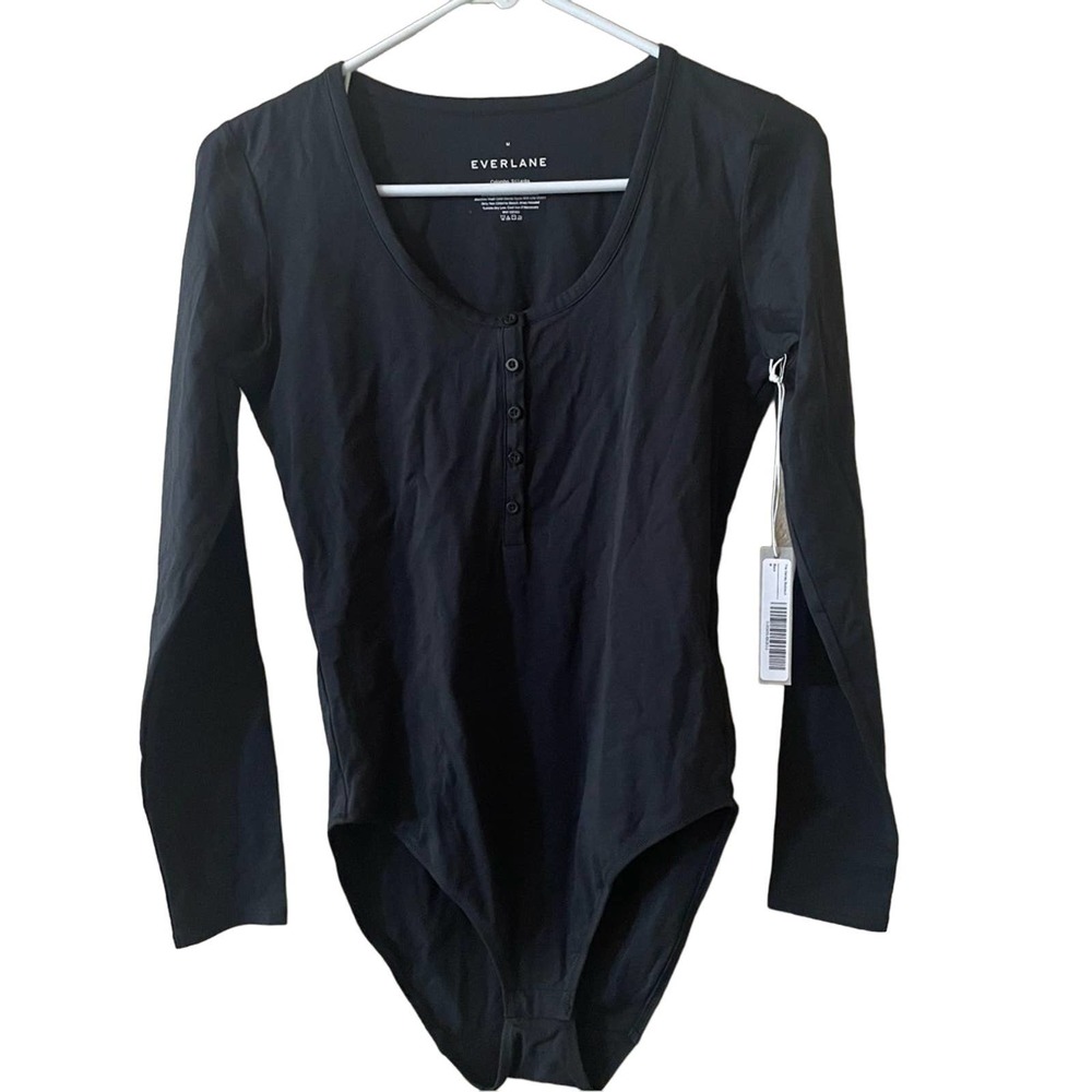 Everlane The Henley black Bodysuit